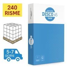 Bancale Carta per fotocopie Burgo Distribuzione Disco 45 A4 70 gr Risma da 500 fogli (Pallet 240 risme)