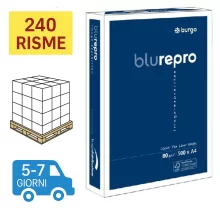 Bancale Carta per fotocopie A4 Burgo Repro Blu A4 - Premium Quality 80 gr bianca Risma 500 fogli (Pallet 240 risme)