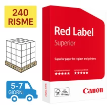 Bancale Carta per fotocopie A4 Red Label Prof. Canon 80 gr bianco risma da 500 fogli (Pallet 240 risme)
