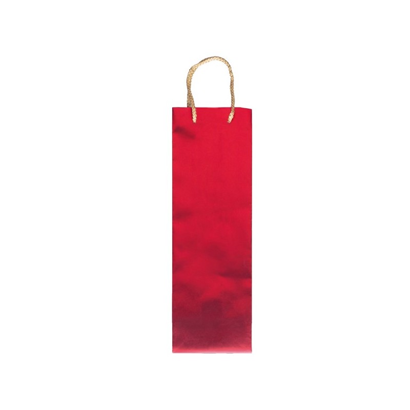 Shopper portabottiglie natale 12x37x9cm rosso metal Sadoch (Conf.10) FUORI CATALOGO