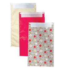 Blister 3pz sacchetto carta c/patella adesiva 20x35+5cm fantasie natale assortit FUORI CATALOGO