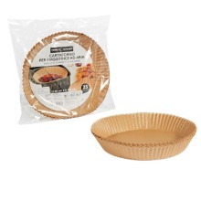 Conf 25 Vaschette cartaforno per friggitrice ad aria in busta Ø20cm x H4,5cm ava