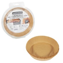 Conf 50 Vaschette cartaforno per friggitrice ad aria in astuccio Ø16cm x H4,5cm