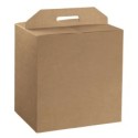 Scatola panettone+bottiglia L330xP250mm H350mm liscio avana Scotton (Conf.30)