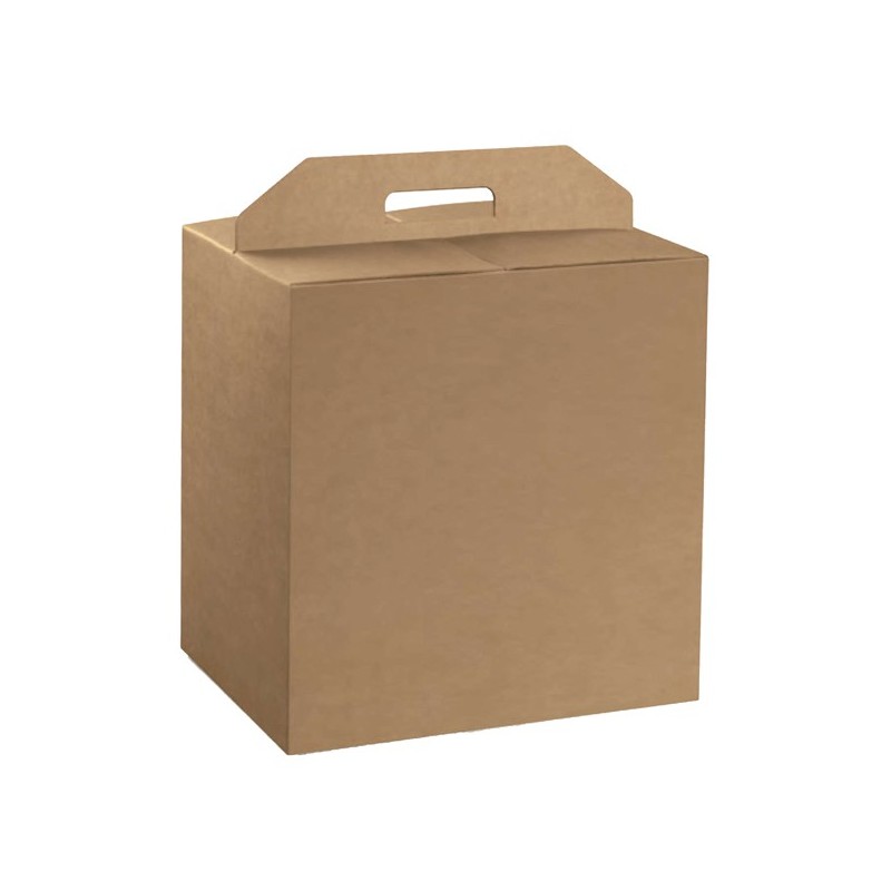 Scatola panettone+bottiglia L330xP250mm H350mm liscio avana Scotton (Conf.30)