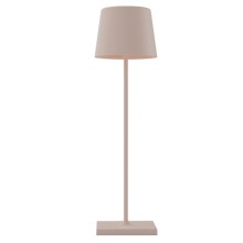 Lampada da tavolo 851 ricaricabile 8xH30cm metallo tortora Palmina