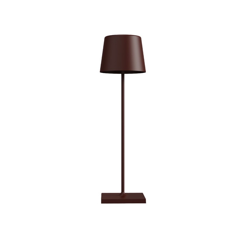 Lampada da tavolo 851 ricaricabile 8xH30cm metallo marrone Palmina