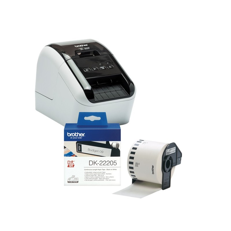 Bundle Brother Etichettatrice QL-800 con tre 3  nastri DK22205