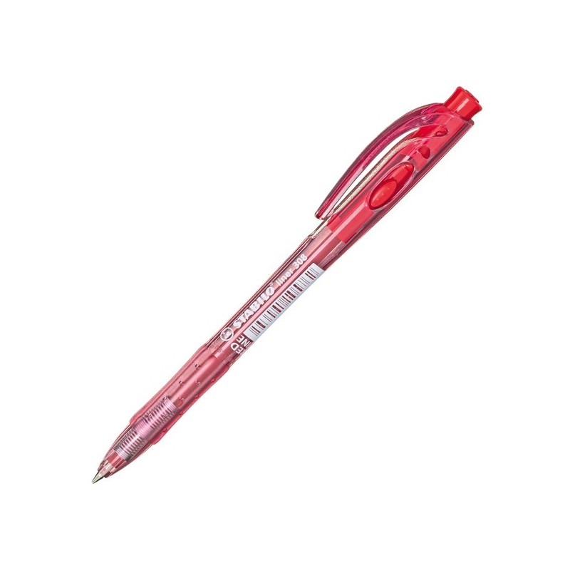 Penna a sfera a scatto Liner 308 0.7mm rosso Stabilo (Conf.12)