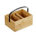 Cassetta porta condimenti 20x15x10cm bamboo naturale Leone