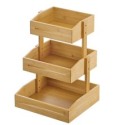 Espositore buffet 3 piani 33x30x41cm bamboo naturale Leone