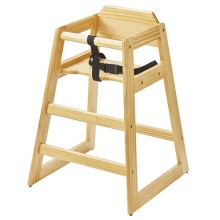 Seggiolone per bambini 51x48x74cm legno naturale Leone