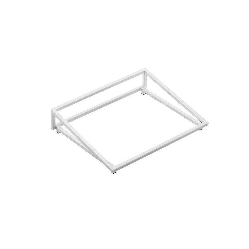 Supporto inclinato per vassoio 32,5x26,5x7cm metallo bianco Leone
