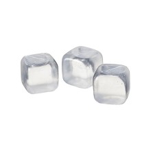 Conf 10 cubetti refrigeranti riutilizzabili 4,5x4,5cm trasparente Leone
