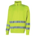 Felpa alta visibilitA' Felis mezza zip tg L giallo fluo U-Power