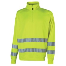 Felpa alta visibilitA' Felis mezza zip tg XXL giallo fluo U-Power