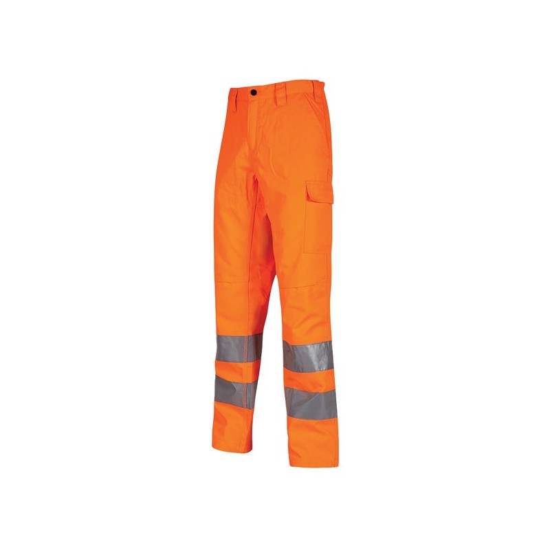 Pantaloni alta visibilitA' Vega tg M arancio fluo U-Power