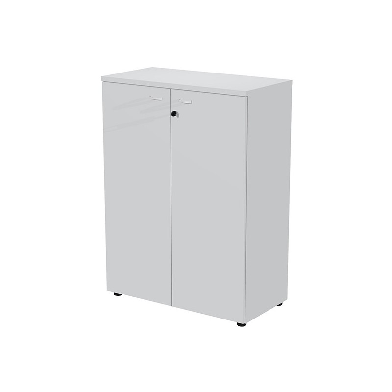 Armadio modulare a 2 ante medio  90x45,8cmxH123cm grigio