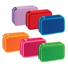 Astuccio 3 Zip Bicolors 13x20x7,5cm colori assortiti Pelikan (Conf.12)