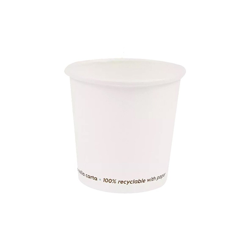 Conf 50 Bicchieri caffE' in carta 75ml bianco Signor Bio