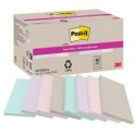Cf. 8pz blocco 70fg Post-it®SuperSticky carta riciclata 76x127mm 622R-SS8COL ass