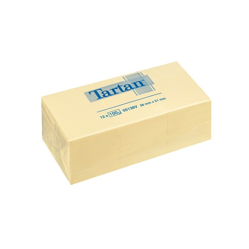 BLOCCO TARTAN™ 5138 GIALLO 51X38MM 100FG 63GR (Conf.12)