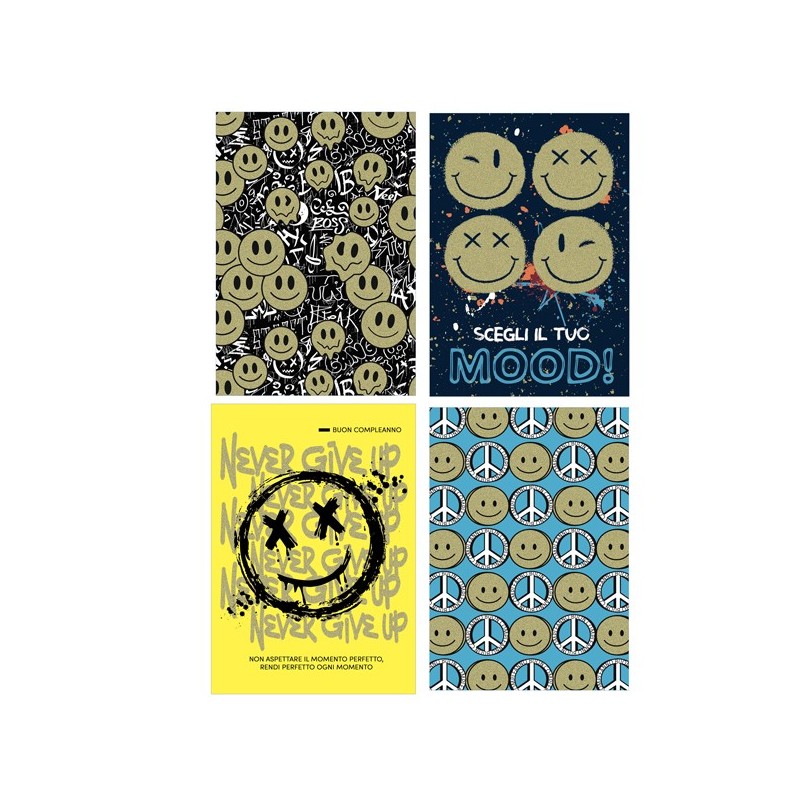 Biglietto Auguri Compleanno Teenagers stampa a caldo fantasie assortite Rex Sado (Conf.12)