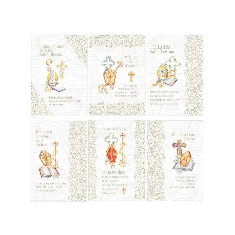 Biglietto Cresima fantasie assortite Rex Sadoch (Conf.12)