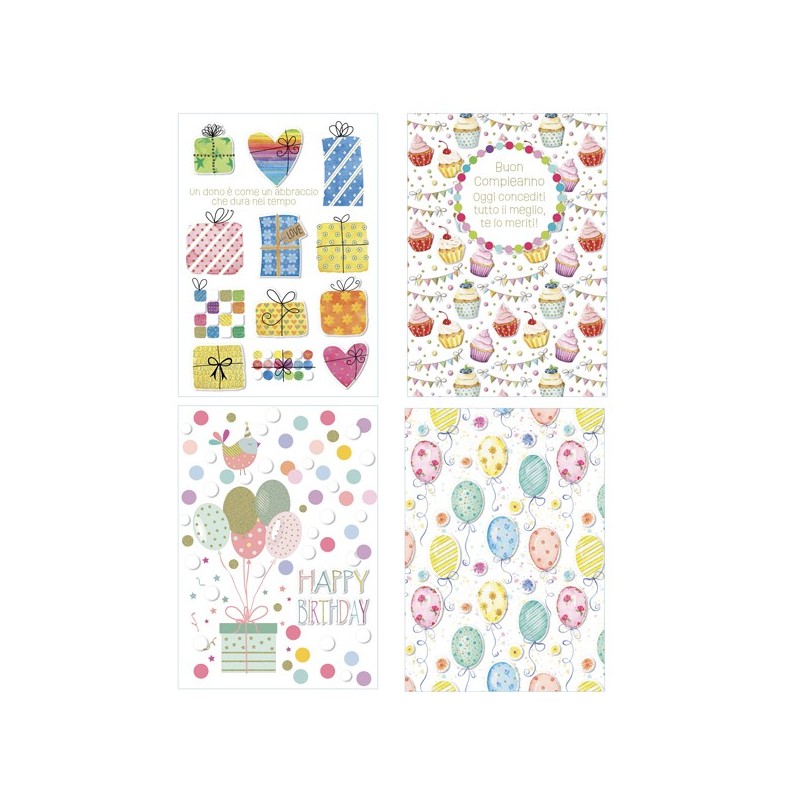 Biglietto Femminile rilievo fantasie assortite Rex Sadoch (Conf.12)