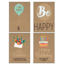 Biglietto Avana fiori fantasie assortite Rex Sadoch (Conf.12)