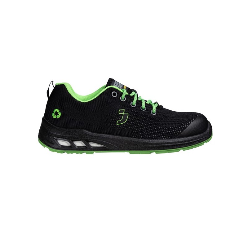 Calzatura bassa da lavoro Ecofitz S1P LOW N36 nero/verde Safety Jogger