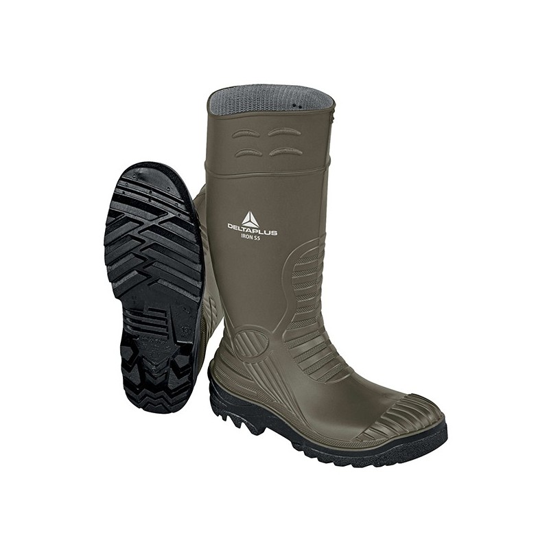 Stivali di sicurezza Iron S5 SRC N°42 kaki/nero Deltaplus