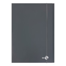 Cartellina 3 lembi piatta con elastico, f.to A4 grigio scuro BM (Conf.10)