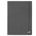 Cartellina 3 lembi con elastico dorso 1 cm, f.to A4 grigio scuro BM (Conf.6)