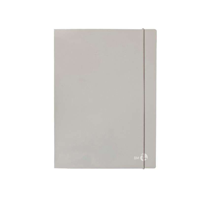 Cartellina 3 lembi con elastico dorso 1 cm, f.to A4 grigio chiaro BM (Conf.6)