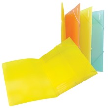 Cartella 3 lembi con elastico angolare Spring dorso piatto regolabile in PP 4 co (Conf.24)