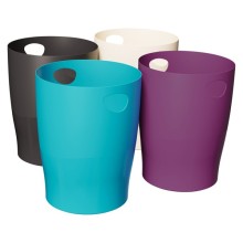 Set da 8 Cestini gettacarte  Ecobin Titane - 4 Colori assortiti Exacompta