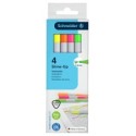 Astuccio 4 evidenziatore Shine-Up punta scalpello 1-4mm colori assortiti Schneid
