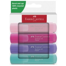 Astuccio 4 evidenziatori Textliner 46 in colori ass. pastel Faber Castell