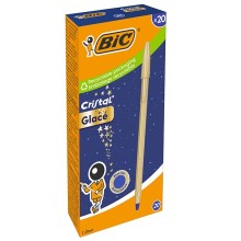 Scatola 20 penna sfera Cristal GlacE' fusto oro 1.0mm BIC®