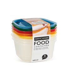conf. 5pz contenitori alimenti in PP 150x137x69mm 630ml Perfetto