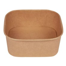 Conf 50 Bowl quadrate 1200ml 17x17cm avana Signor Bio