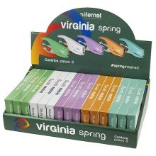Display box 15 cucitrici a pinza Virginia spring 5 colori assortiti pastello Ite