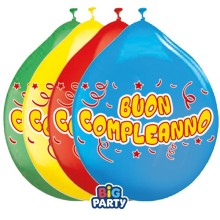 Busta 10 palloncini in lattice Ø26cm Buon compleanno Big Party