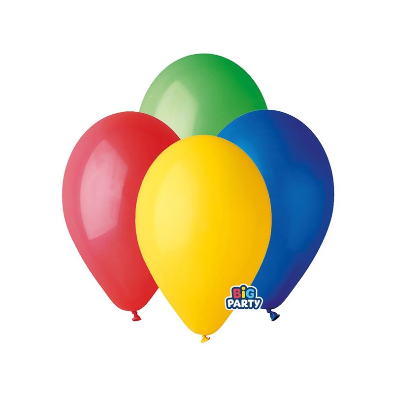 Busta 10 palloncini in lattice Ø30cm Colori assortiti Big Party