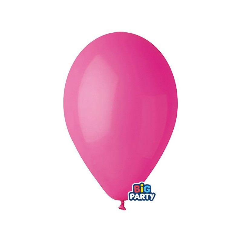 Busta 10 palloncini in lattice Ø30cm Fucsia Big Party
