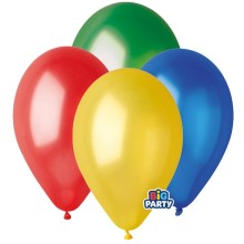 Busta 12 palloncini in lattice Ø26cm Metal Colori assortiti Big Party