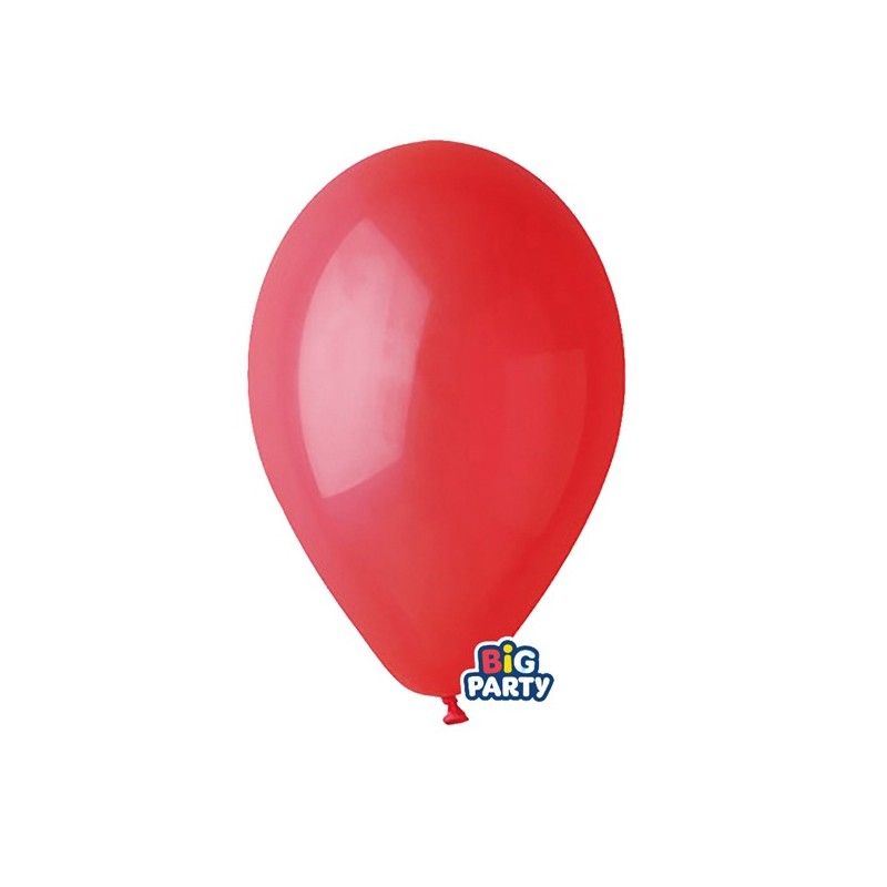 Busta 16 palloncini in lattice Ø26cm Rosso Big Party