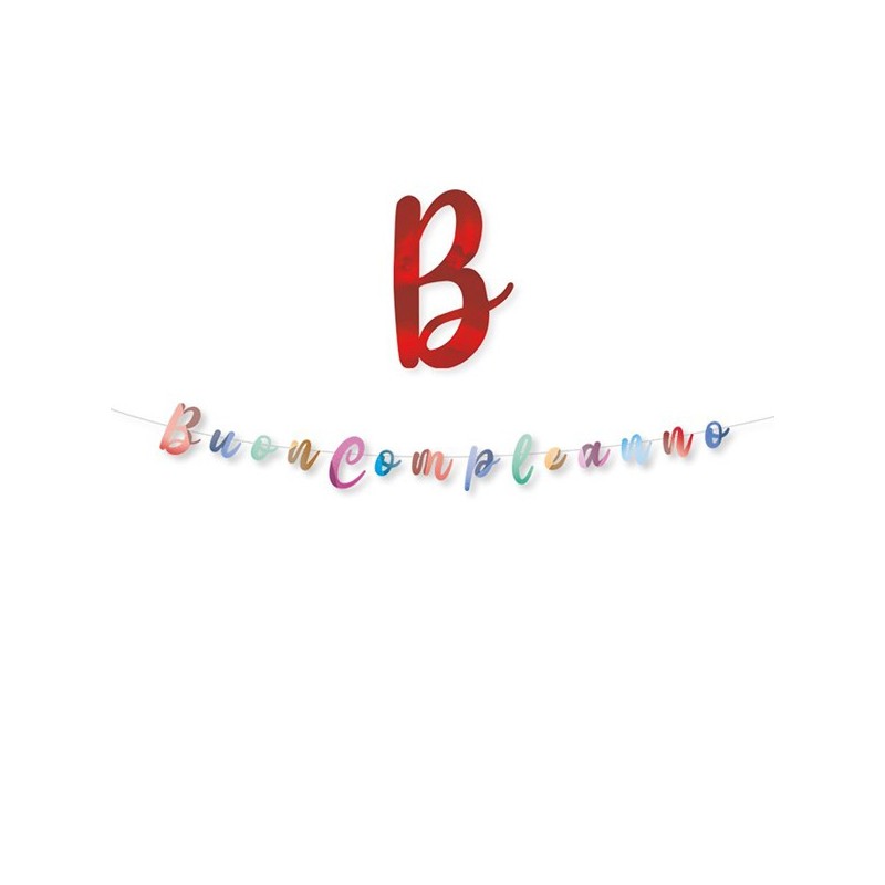 Festone in cartoncino Buon compleanno Big Party