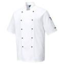 Giacca da cuoco Kent a maniche corte tg XL bianco Portwest